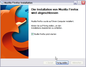 8.Installationsfenster