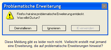 Fehlermeldung